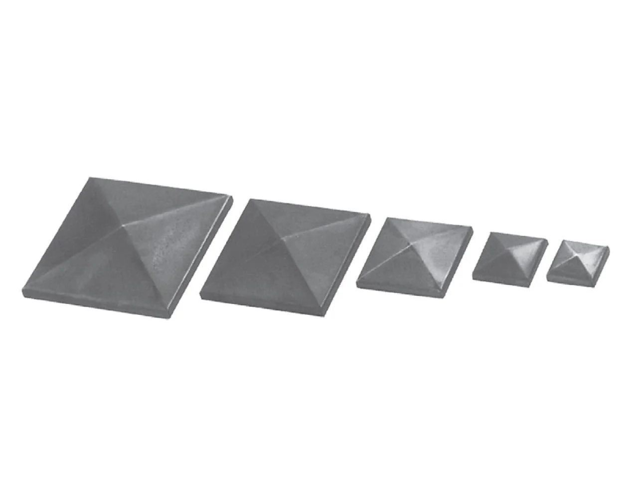 Daszek stalowy na słupek 60x60 mm H 5 mm