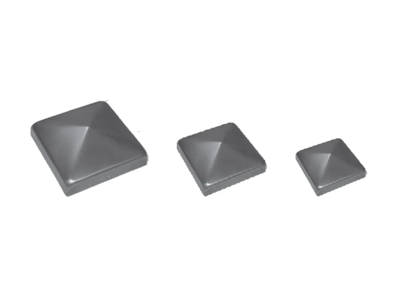 Daszek metalowy na słupek 80x80 mm H 20 mm
