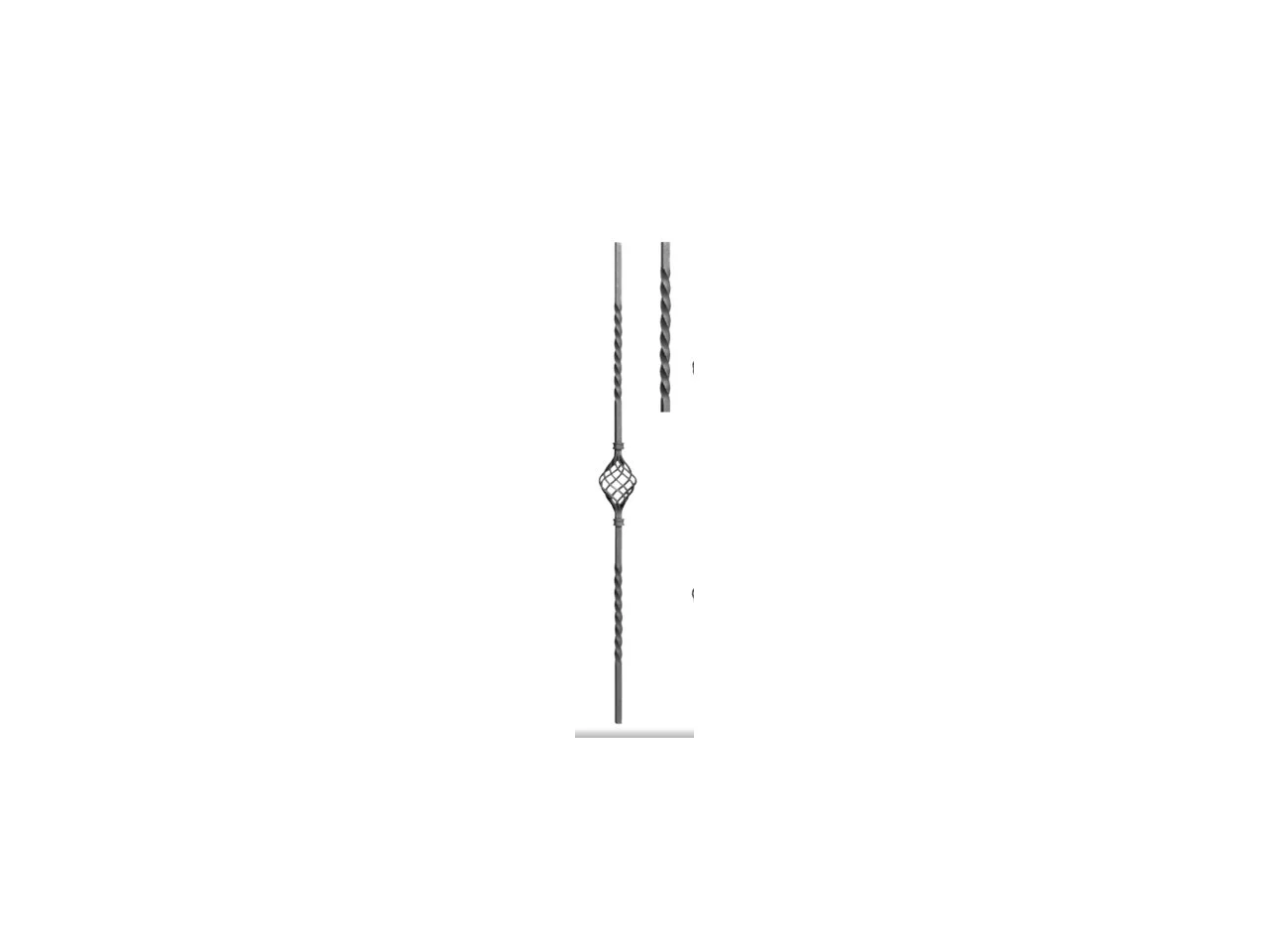 Tralka prosta skręcana z koszykiem 12x12 mm 950 mm