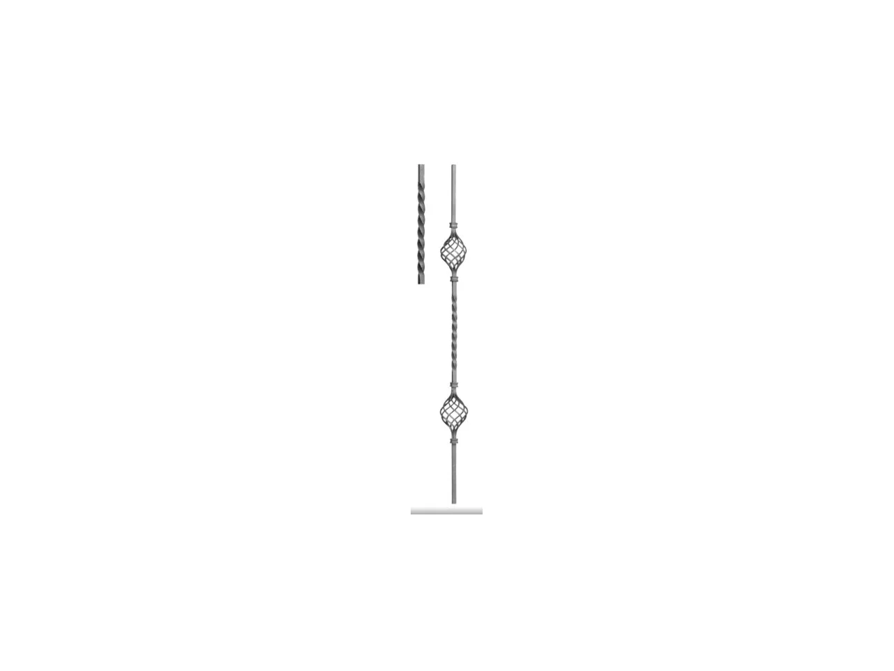 Tralka prosta skręcana z koszykami 12x12 mm 950 mm