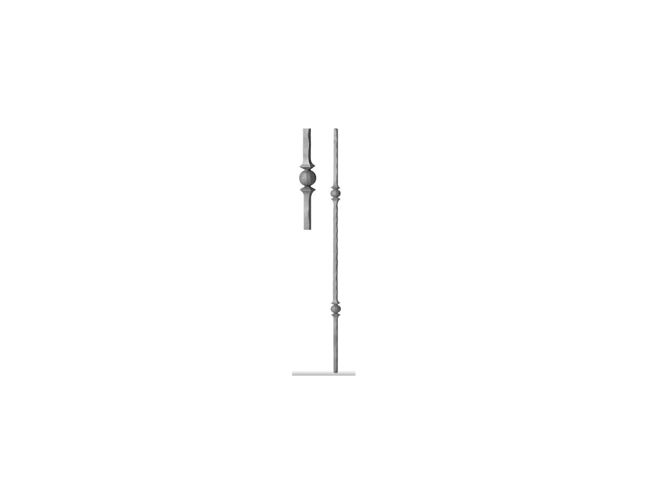 Tralka prosta młotkowana 14x14 mm 950 mm