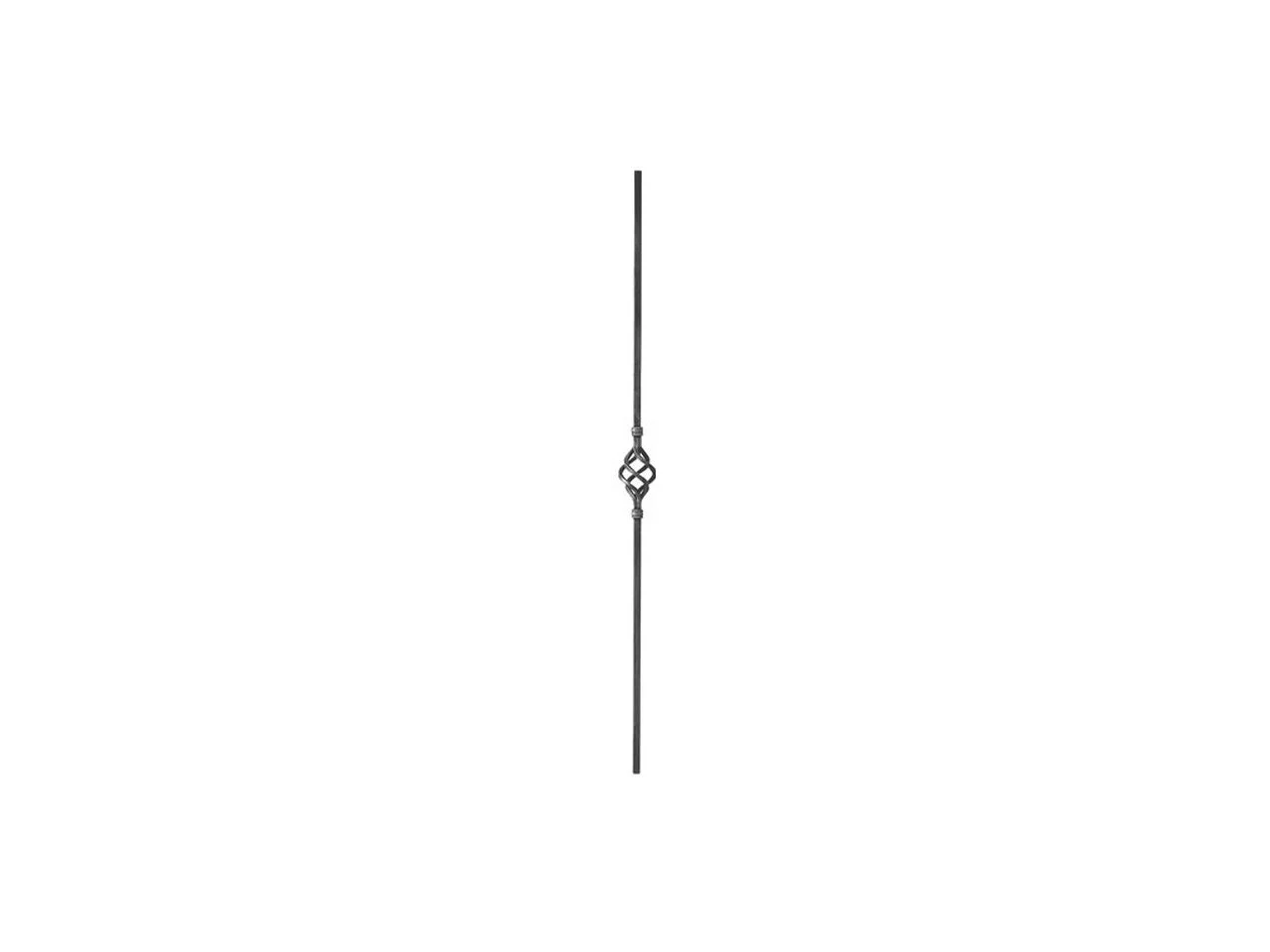 Tralka prosta z koszykiem 12x12 mm 950 mm