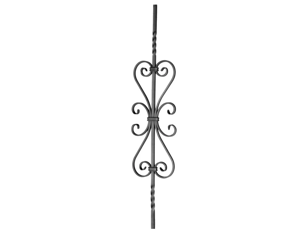 Tralka prosta ozdobna skręcana 950 mm 12x12 mm