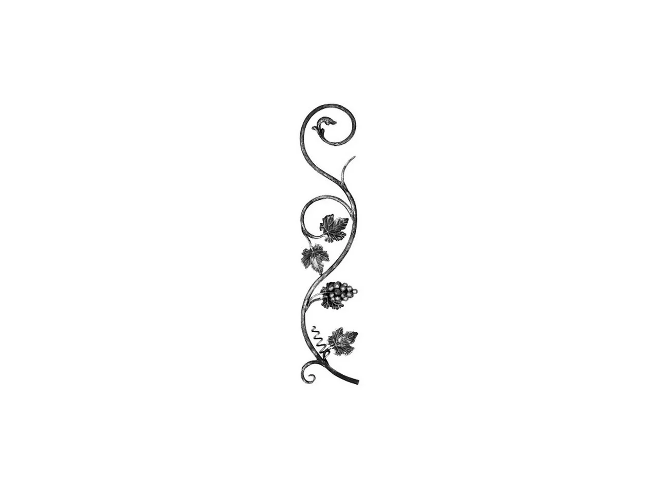 Rozeta Kuta Ornament Stalowy Winogrono 800x165 mm