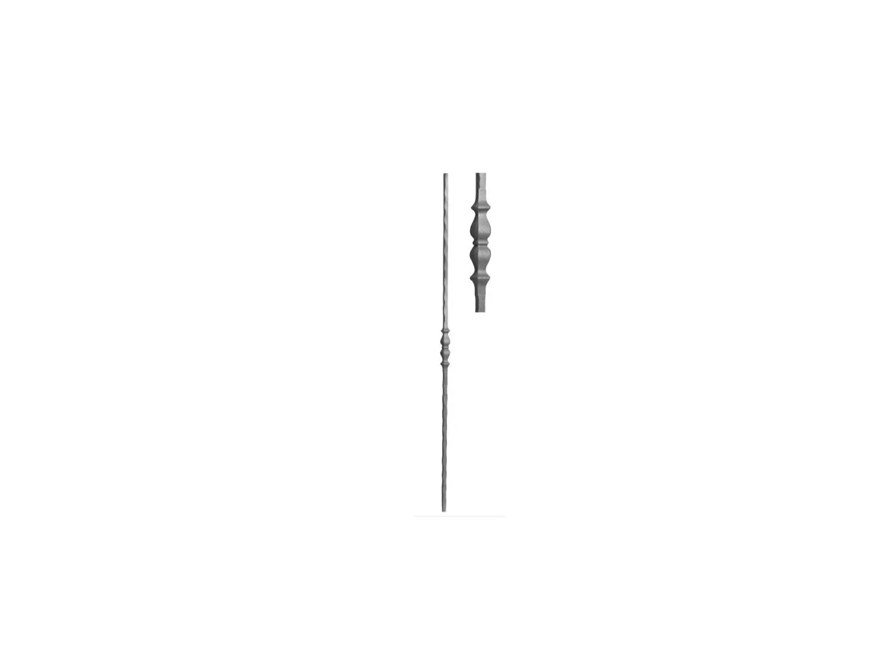 Tralka prosta ozdobna młotkowana 14x14 mm 1000 mm