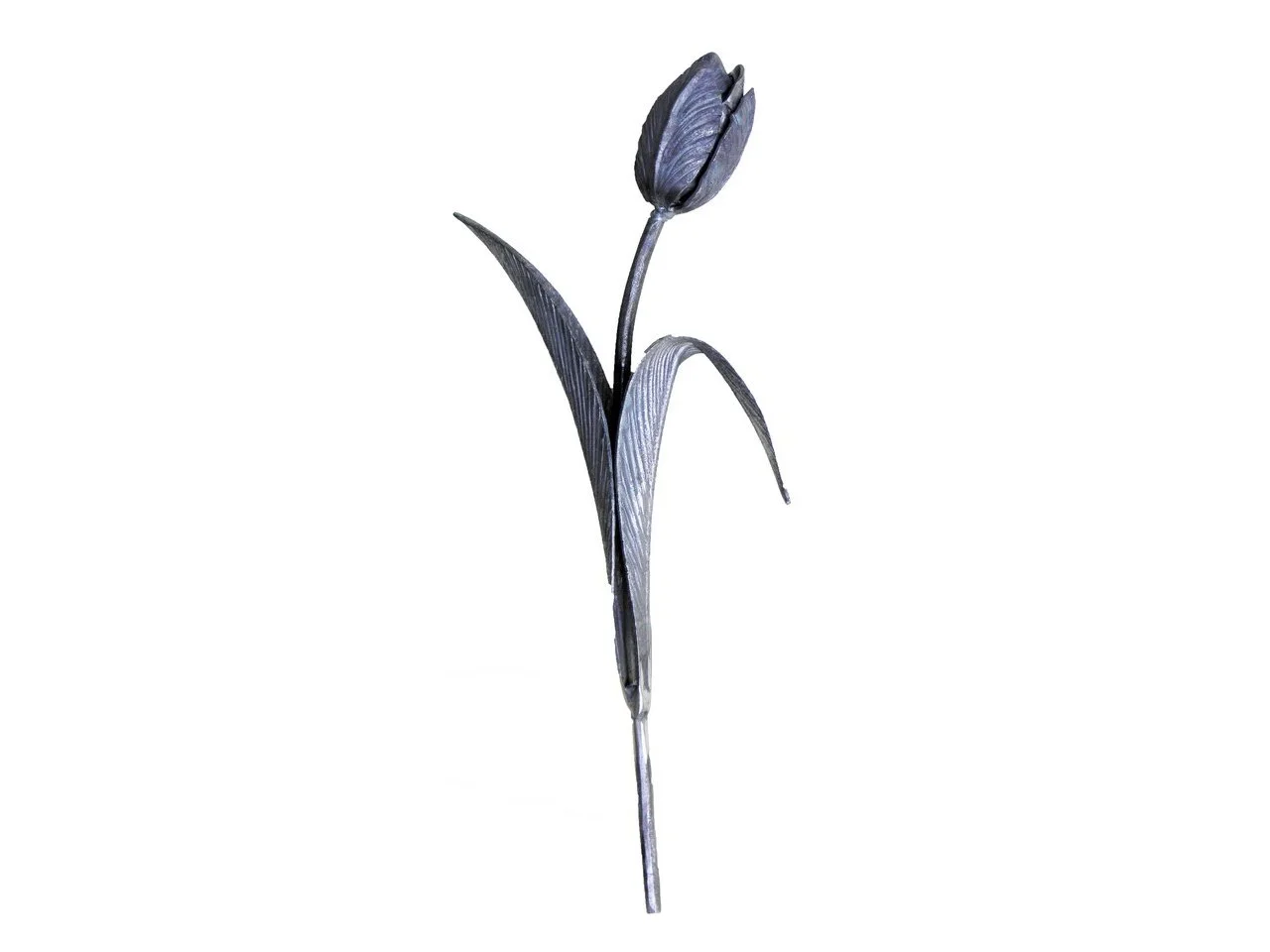 Stalowy kuty kwiat tulipan duży 430x200 mm