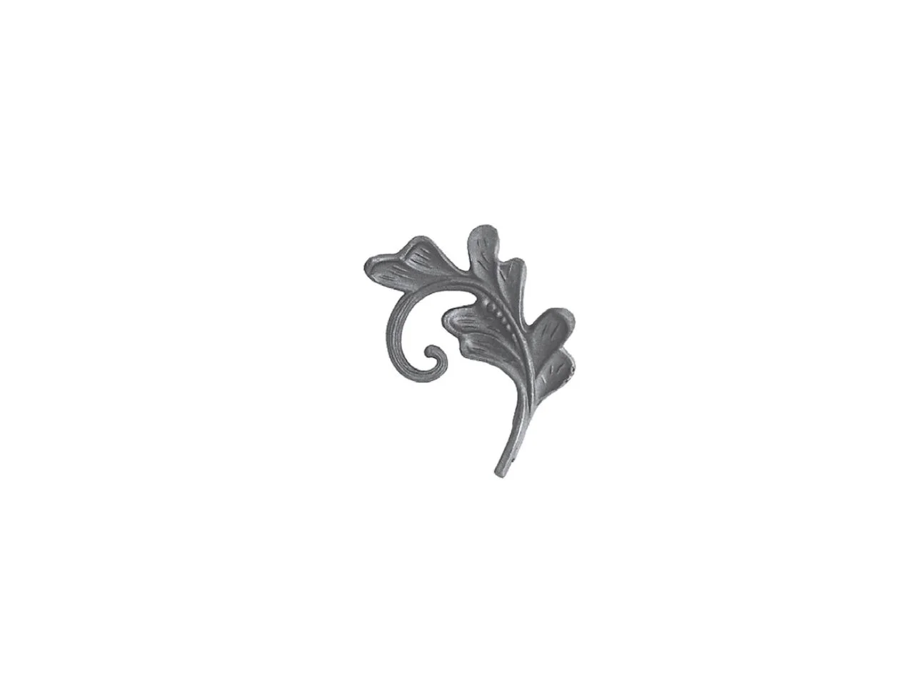 Stalowy kuty liść staliwo 140x110 mm