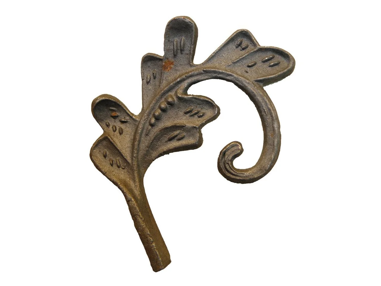 Stalowy kuty liść staliwo140x110 mm