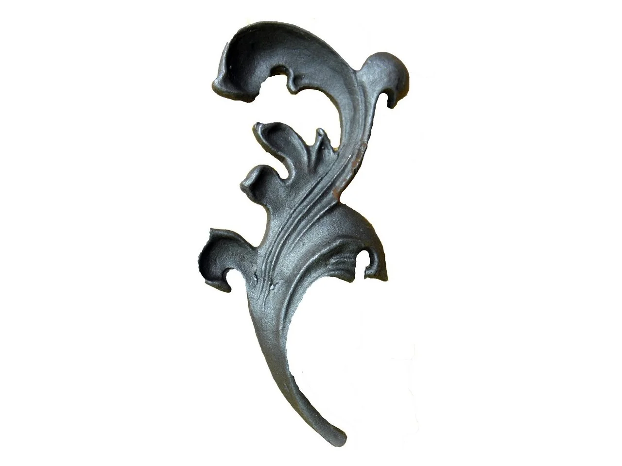 Stalowy kuty liść staliwo 220x105 mm