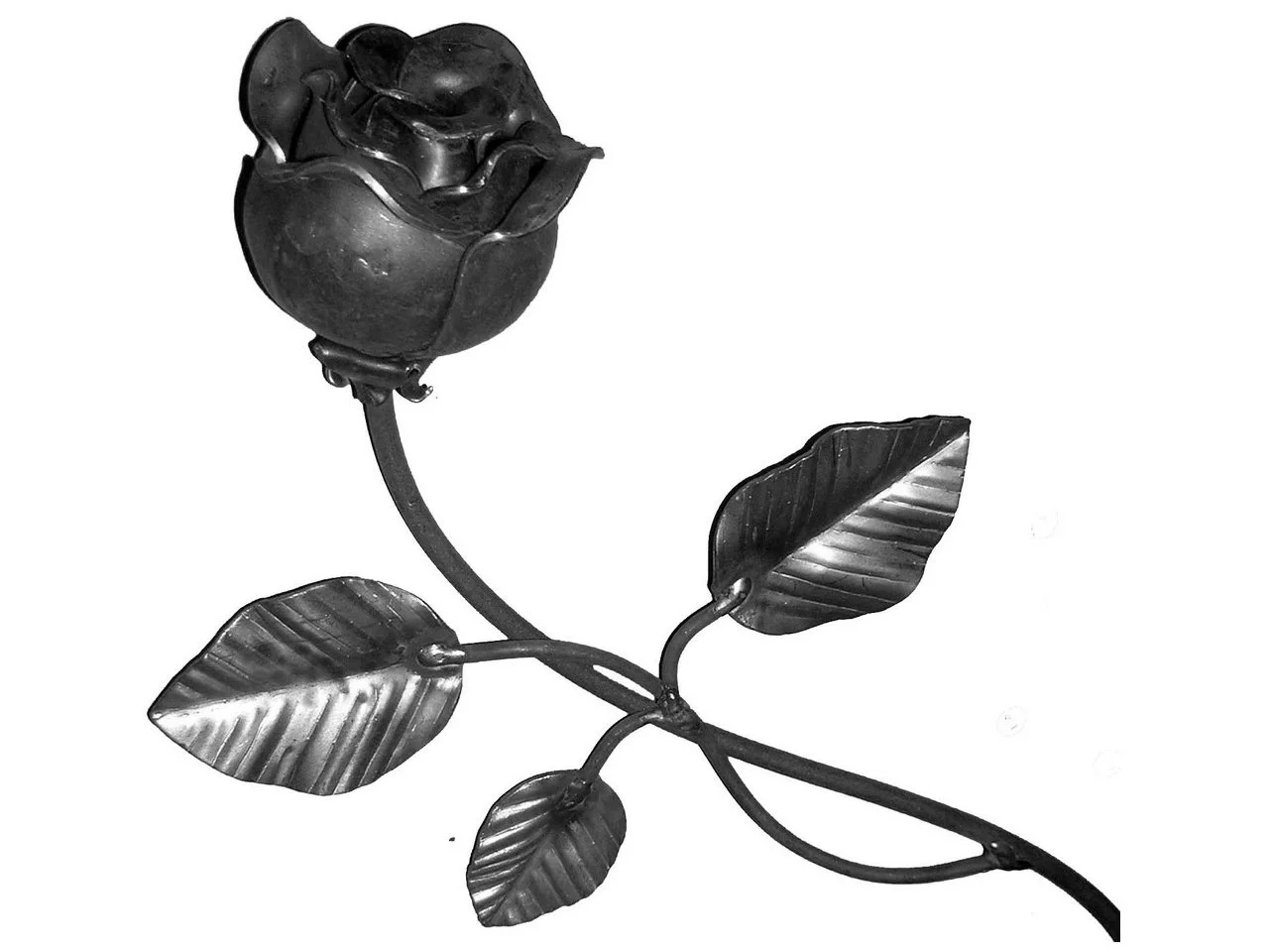 Metalowa róża kuta 450x160 mm