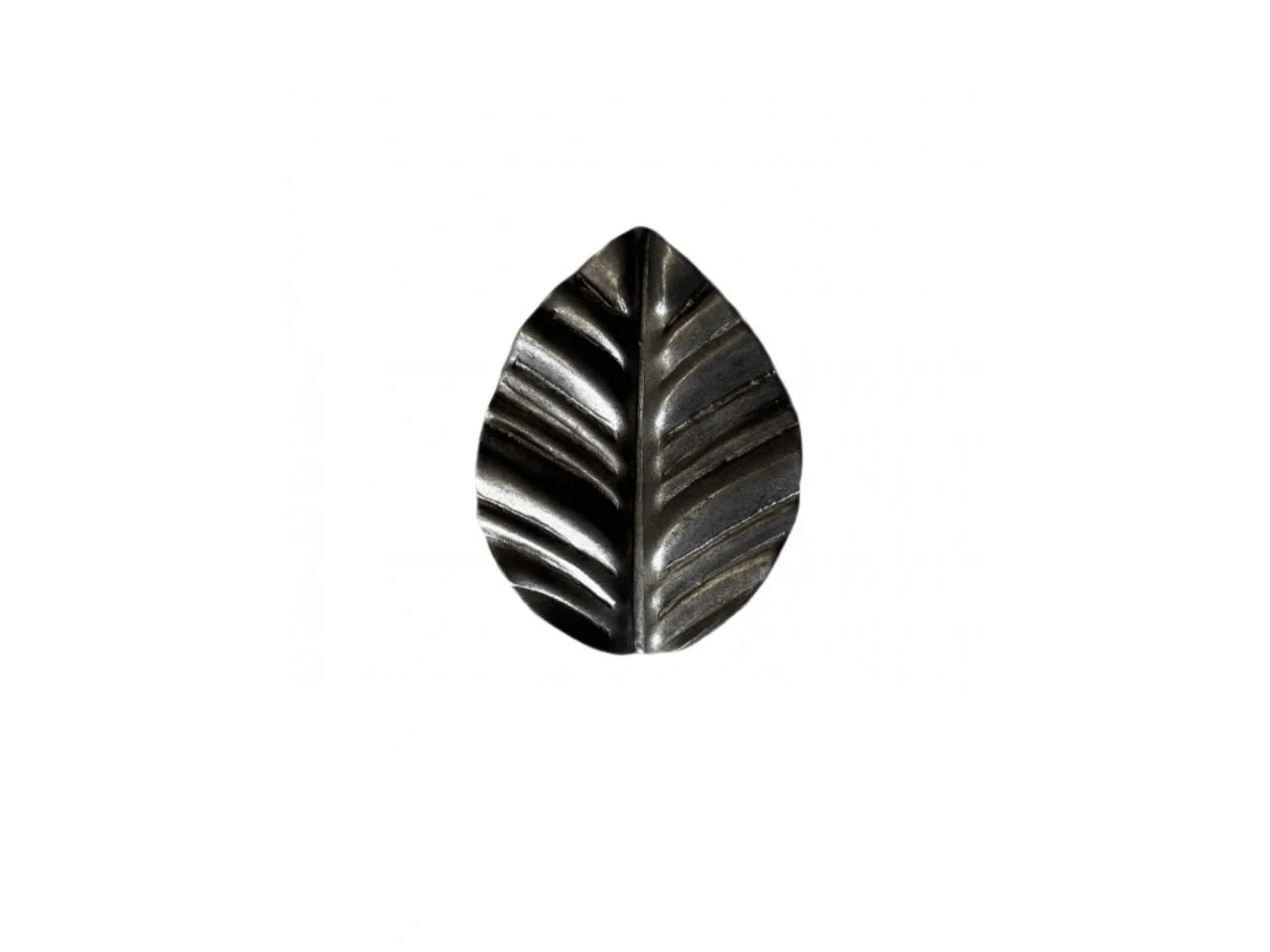 Metalowy liść roża duży 70x50 mm