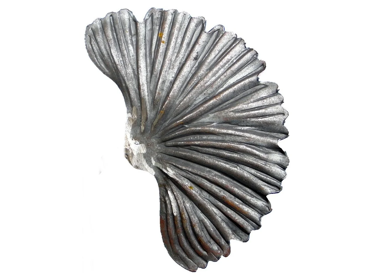 Stalowy liść kuty miłorząb duży 110x195 mm