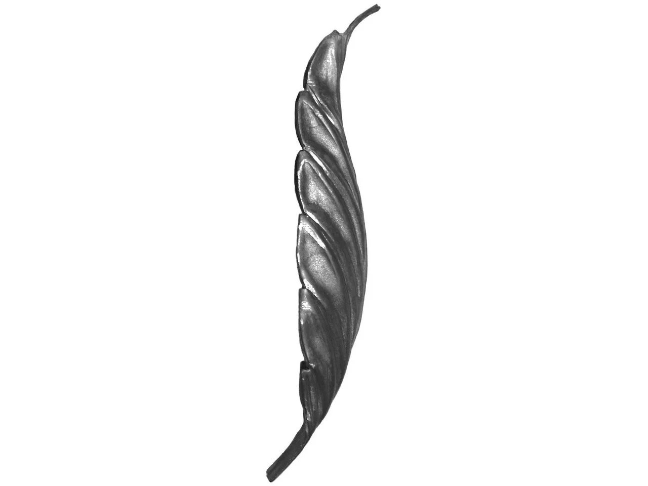 Stalowy liść kuty 255x70 mm