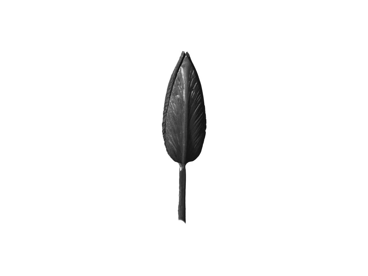 Stalowy kwiat kuty pączek 100x40mm
