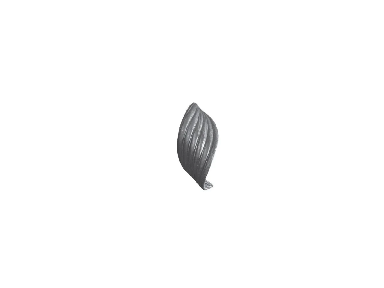 Stalowy liść lilii lilia średni kuty 100x40 mm zawinięty
