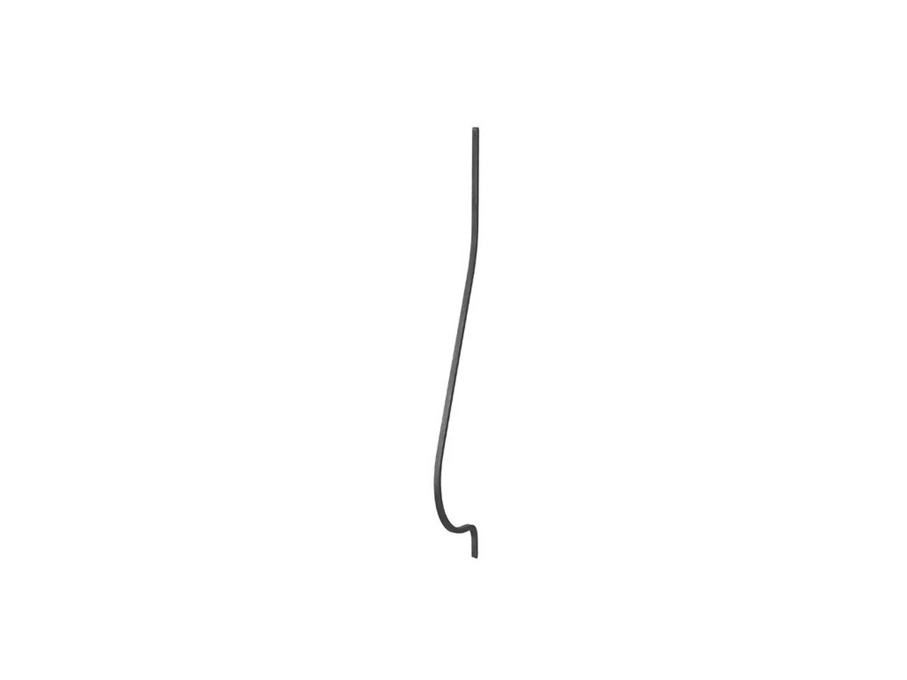 Wyrób kuty: Kuta tralka balustradowa gięta gładka 12x12 mm 920x135 mm