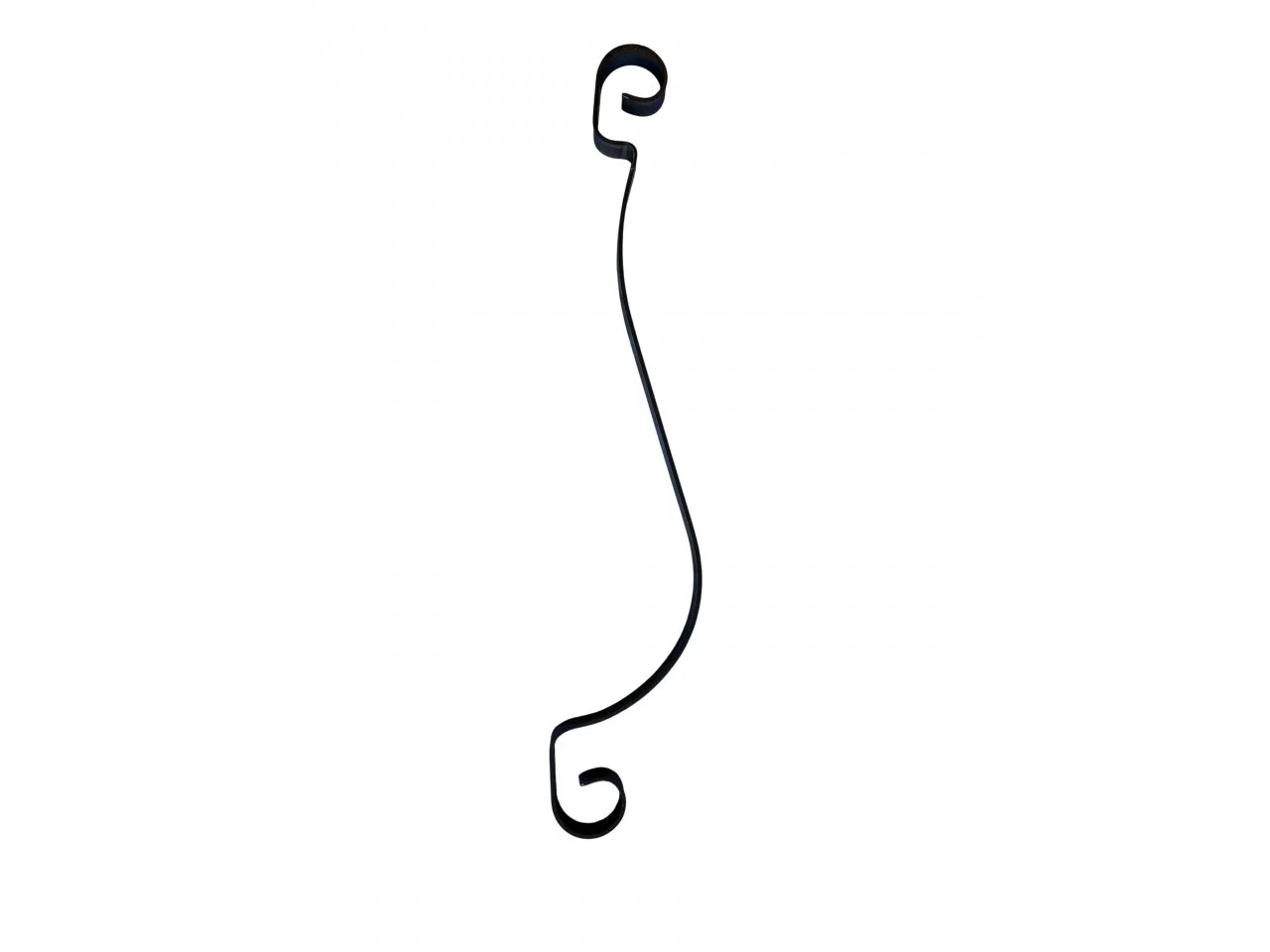 Wyrób kuty: Kuta tralka balustradowa gięta z płaskownika 30x4 mm 800x135 mm