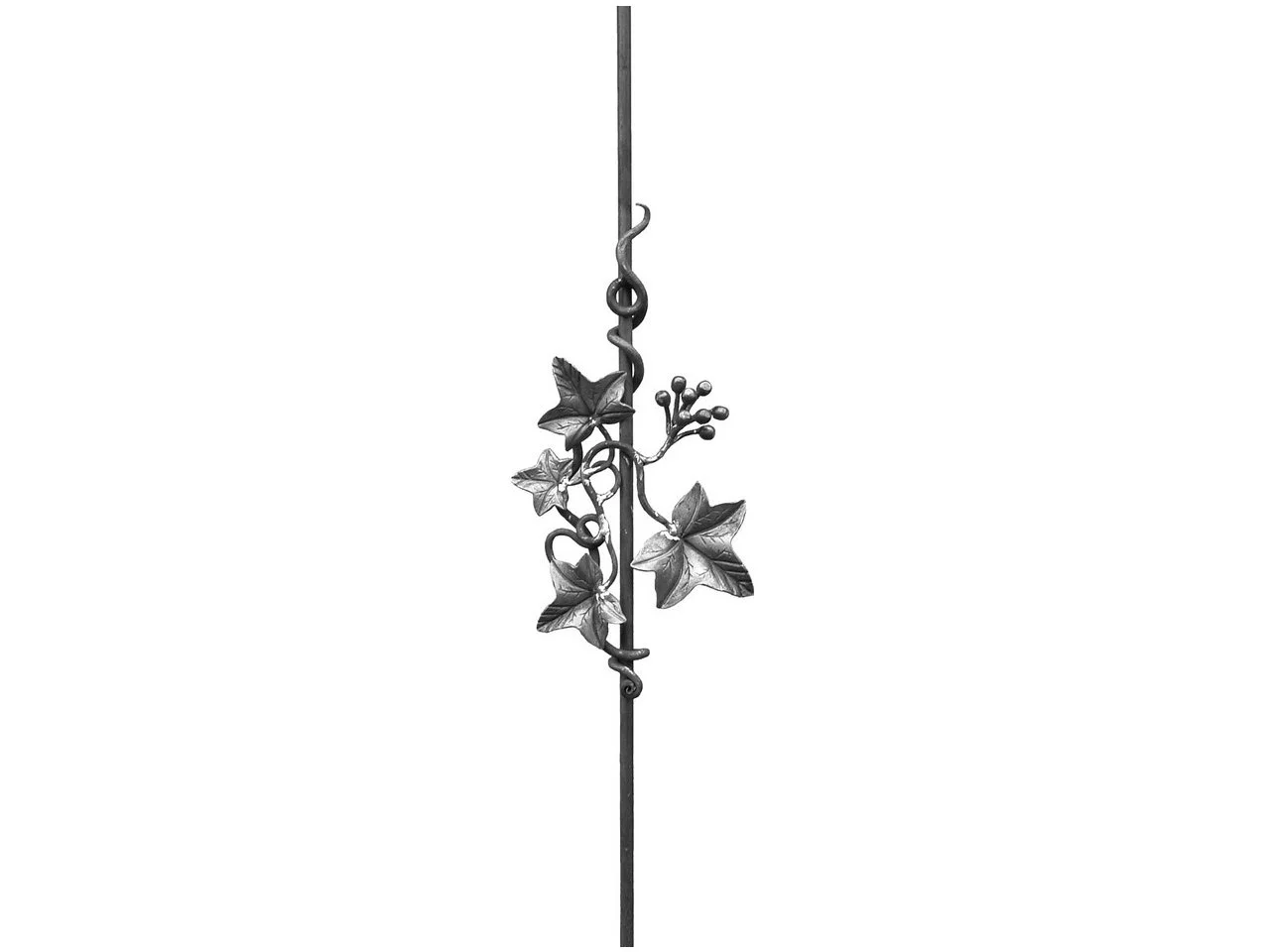 Wyrób kuty: Kuta tralka balustradowa ozdobna Bluszcz 950x250 mm fi 12 mm