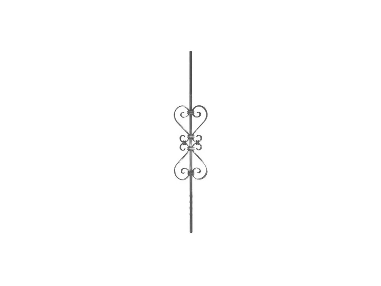 Wyrób kuty: Kuta tralka balustradowa prosta Eski 12x12 mm 950 mm