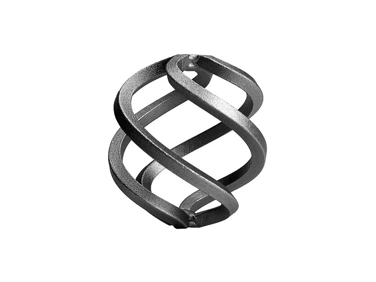 Wyrób kuty: Kuty koszyk ozdobny na pręt cebulka 6x6 mm 70x70 mm