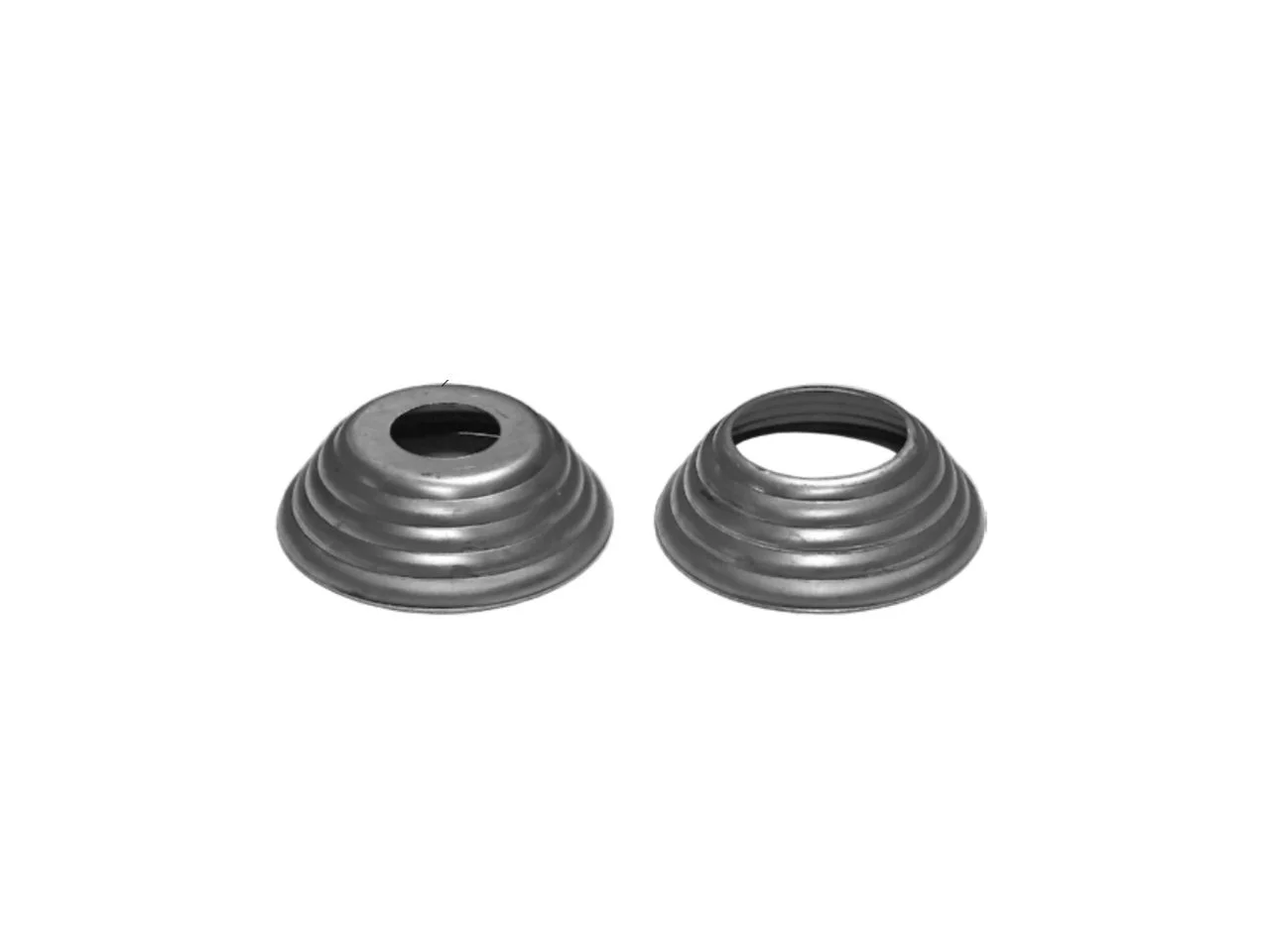 Wyrób kuty: Metalowa maskownica ozdobna do słupów balustradowych fi 97 mm otwór fi 42,5 mm