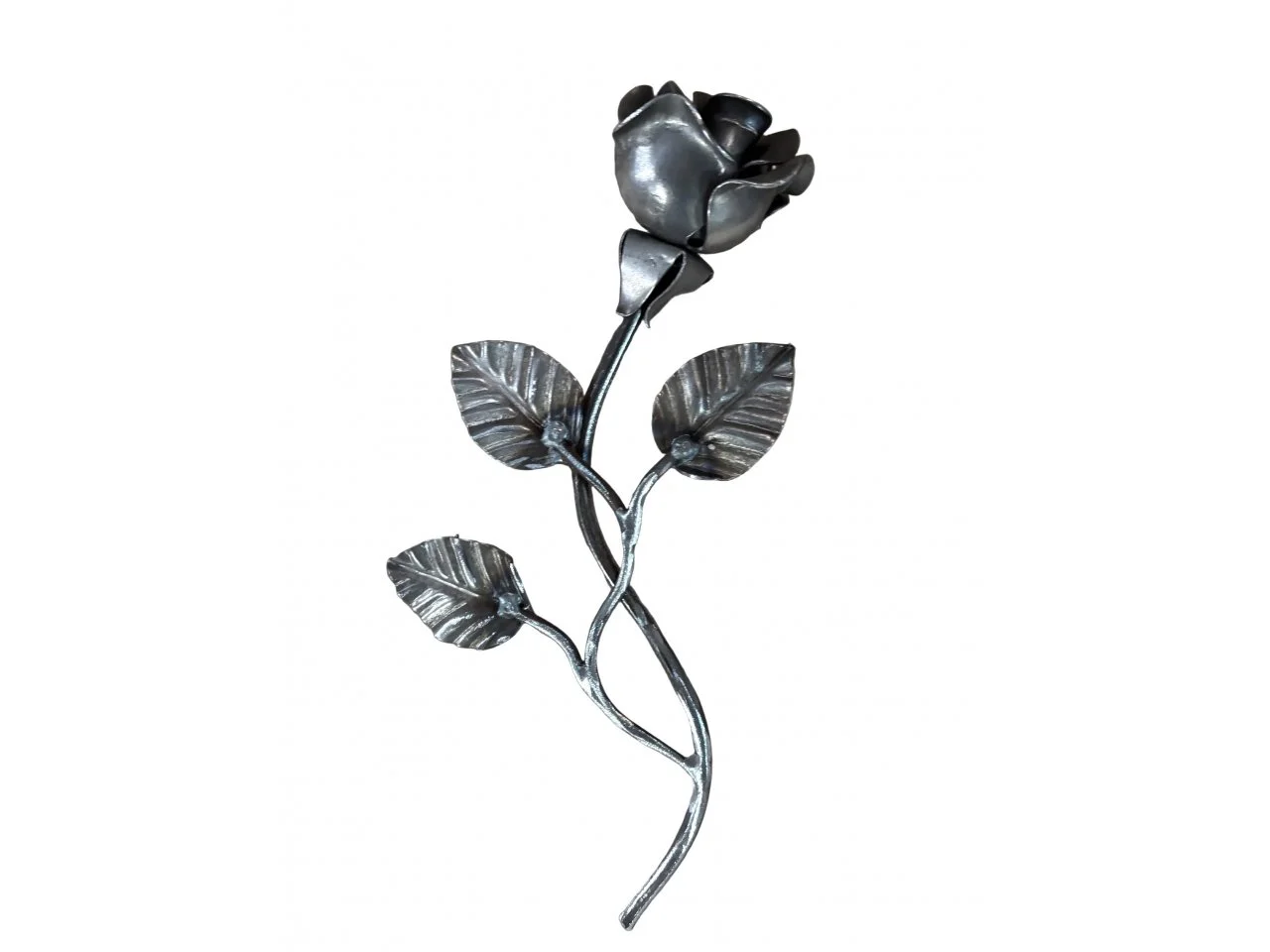 Wyrób kuty: Metalowa róża kuta dekoracyjna do balustrad i ogrodzeń 240x140 mm