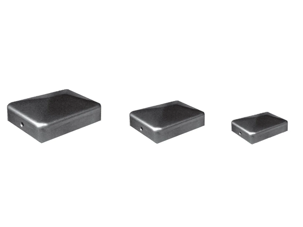 Wyrób kuty: Metalowy daszek na słupek ogrodzeniowy prostokątny 60x40 mm H20 mm