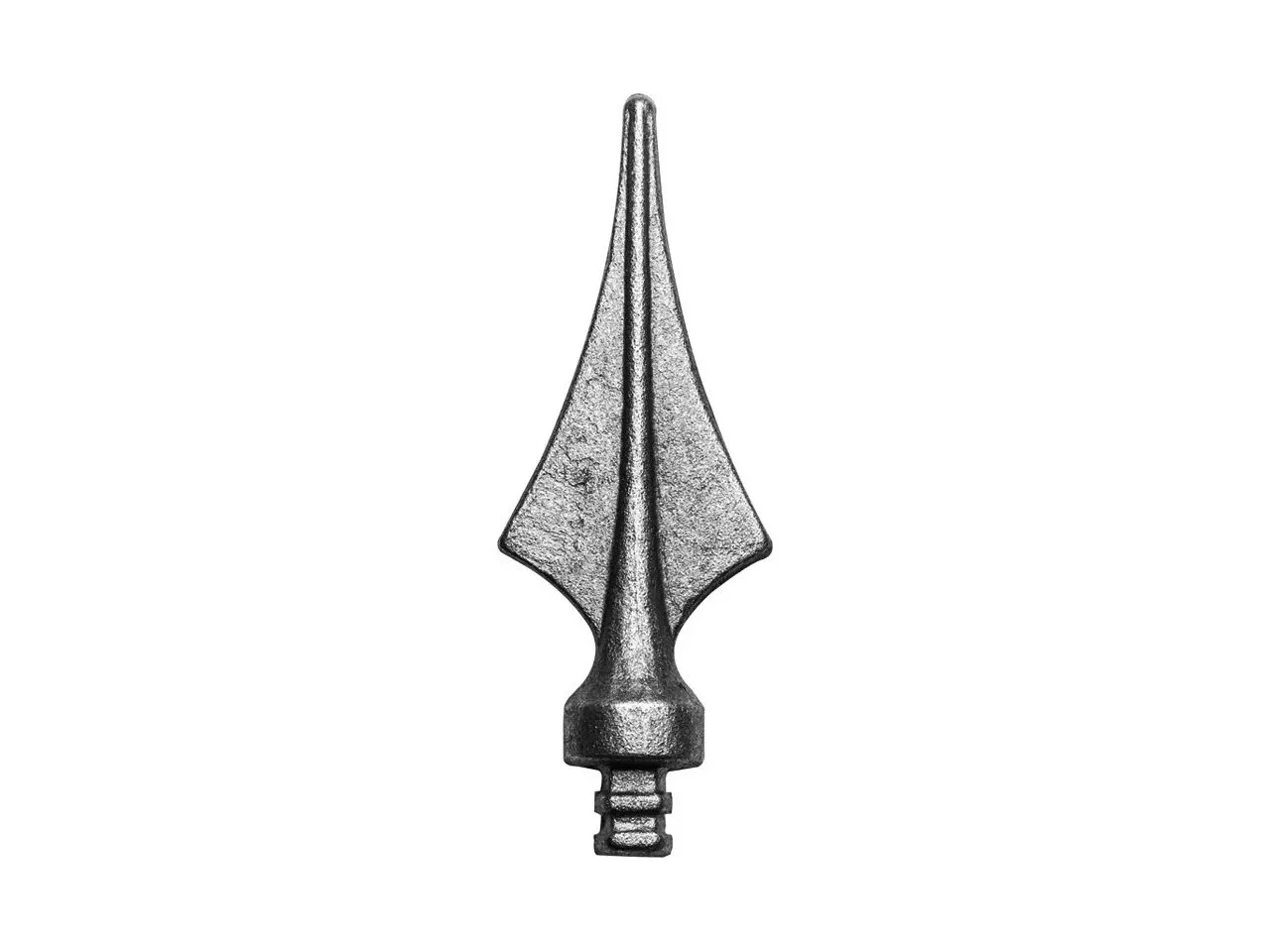 Wyrób kuty: Metalowy grot kuty szpic do ogrodzeń i balustrad 120x43 mm 12x12 mm