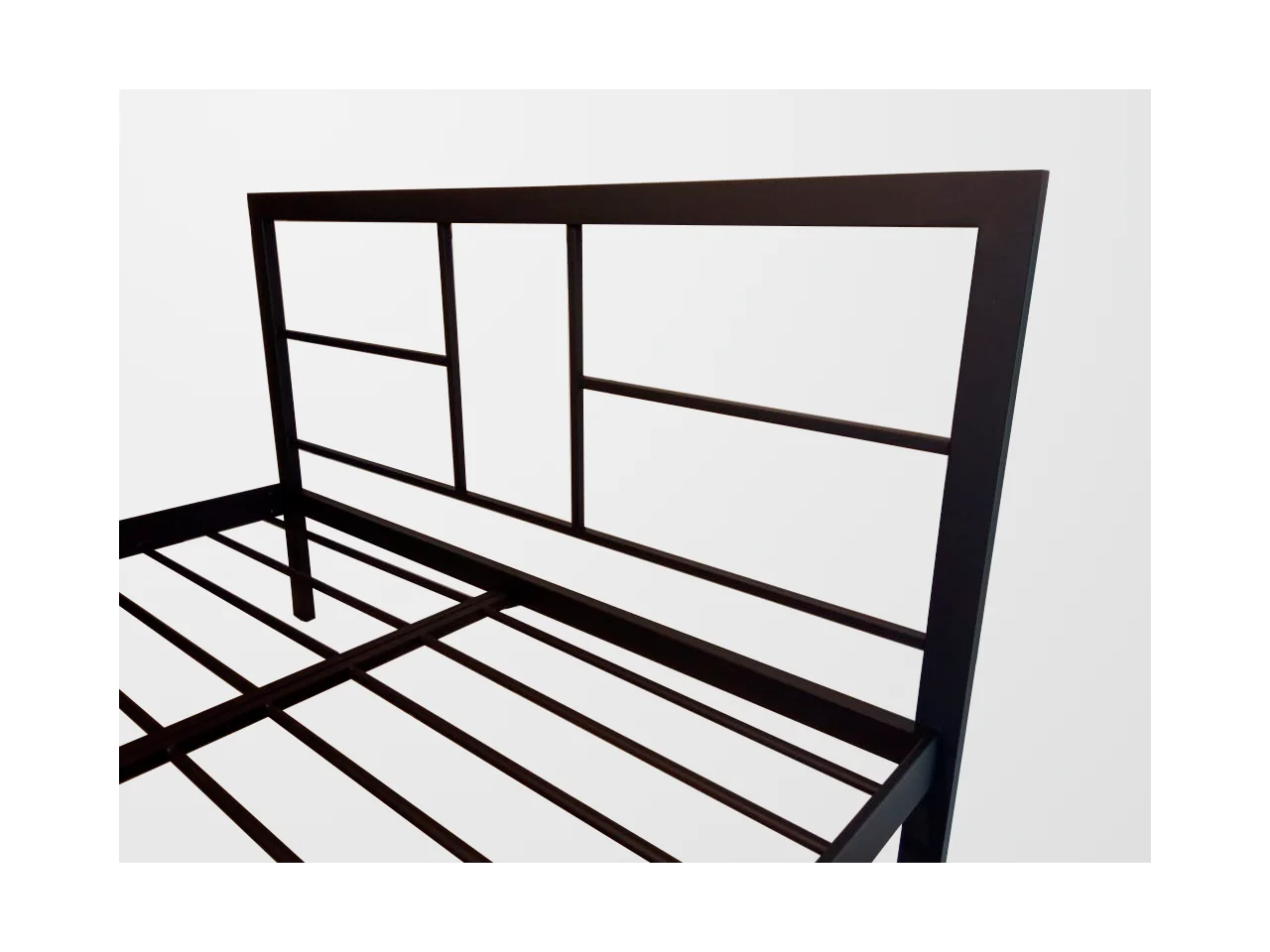 Wyrób kuty: Modułowe Łóżko Stalowe Geometria LOFT 180x200
