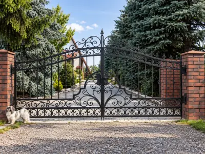 Kuta Brama Wjazdowa Uchylna z Klasycznymi Zdobieniami