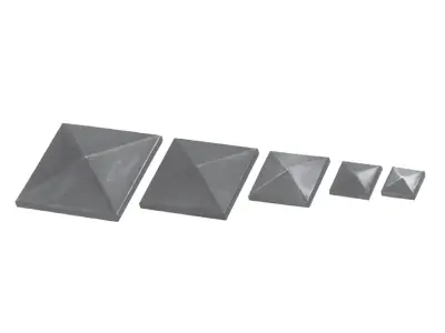 Wyrób kuty: Daszek stalowy na słupek ogrodzeniowy kwadratowy 40x40 mm H 5 mm