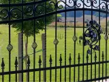 Wyrób kuty: Klasyczna Kuta Brama Wjazdowa i Ogrodzenie z Ornamentyką Floralną
