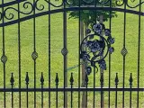 Wyrób kuty: Klasyczna Kuta Brama Wjazdowa i Ogrodzenie z Ornamentyką Floralną