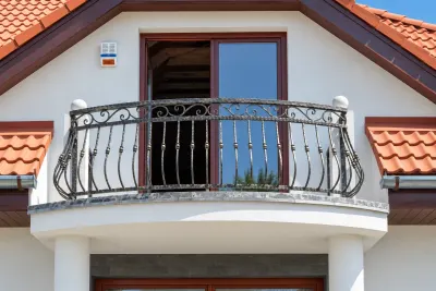 Kuta balustrada balkonowa zewnętrzna ornamentyka klasyczna, model BKZ30 — odtworzone ujęcie oryginalne. Wizualizacja AI.