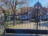 Wyrób kuty: Kuta Brama Rezydencjonalna Dwuskrzydłowa z Ornamentem Lilii