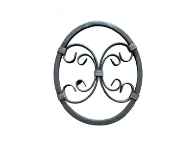 Wyrób kuty: Kuta rozeta ozdobna Motyl 14x14 mm 330x280 mm