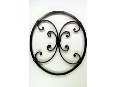 Wyrób kuty: Kuta rozeta stalowa ornament motyl 410x360 mm