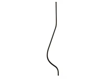 Wyrób kuty: Kuta tralka balustradowa gięta gładka 12x12 mm 920x135 mm