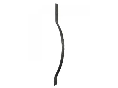 Wyrób kuty: Kuta tralka balustradowa gięta grawerowana 40x6 mm 950x110 mm