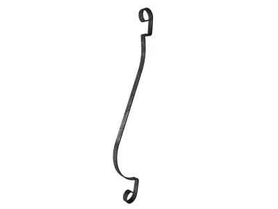 Wyrób kuty: Kuta tralka balustradowa gięta płaskownik gładka 25x3 mm 800x135 mm