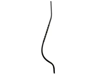 Wyrób kuty: Kuta tralka balustradowa gięta skręcana 12x12 mm 790x135 mm