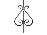 Wyrób kuty: Kuta tralka balustradowa ozdobna Eski 12x12 mm 950 mm