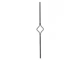 Wyrób kuty: Kuta tralka balustradowa ozdobna romb 12x12 mm 950x100 mm