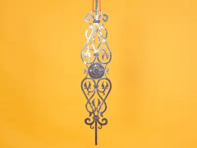 Wyrób kuty: Kuta tralka balustradowa ozdobna ze stali wycinana laserowo 20 cm 950 mm