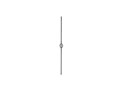 Wyrób kuty: Kuta tralka balustradowa z koszykiem 12x12 mm 950 mm