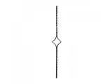 Wyrób kuty: Kuta tralka ozdobna romb skręcana 12x12 mm 950x100 mm