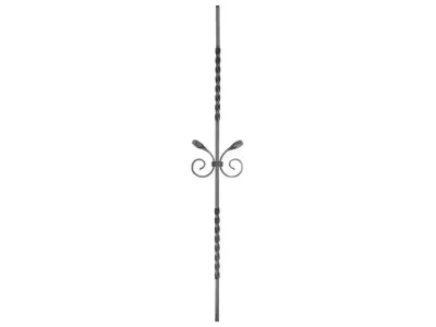 Wyrób kuty: Kuta tralka prosta skręcana z elementem ozdobnym 12x12 mm 950x170 mm