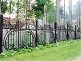 Wyrób kuty: Kute Ogrodzenie Ozdobne z Motywami Secesyjnymi