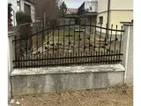 Wyrób kuty: Kute Ogrodzenie Panelowe z Ornamentem Floralnym