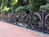 Wyrób kuty: Kute ogrodzenie posesyjne z ornamentyką florystyczną w estetyce barokowej